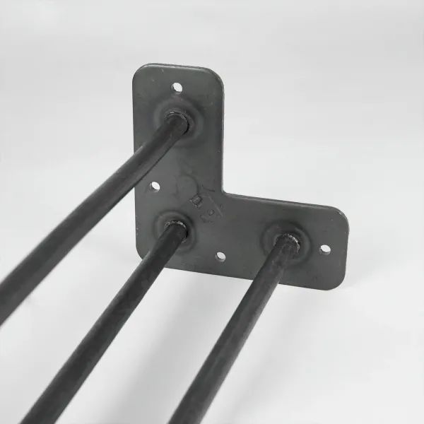 3-Piece Industrial Anthracite Steel Table Legs Table Frame HAIRPIN
